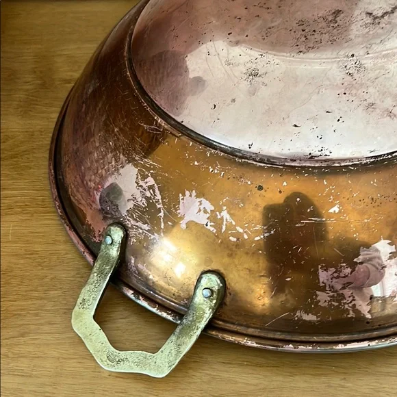 Vintage Copper Pot with Brass Handles - Picture 5 of 6